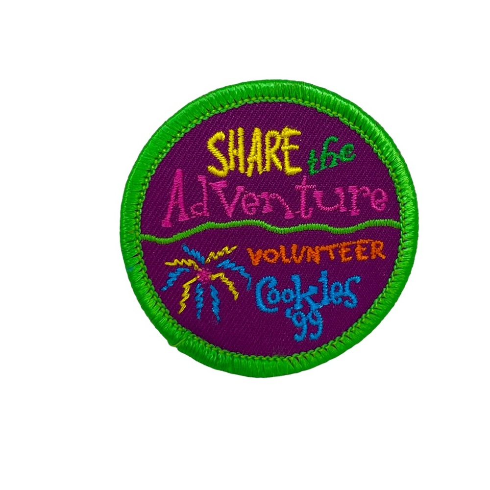 Vintage 99' Girl Scout Share The Adventure Patch NWOT - Picture 1 of 3